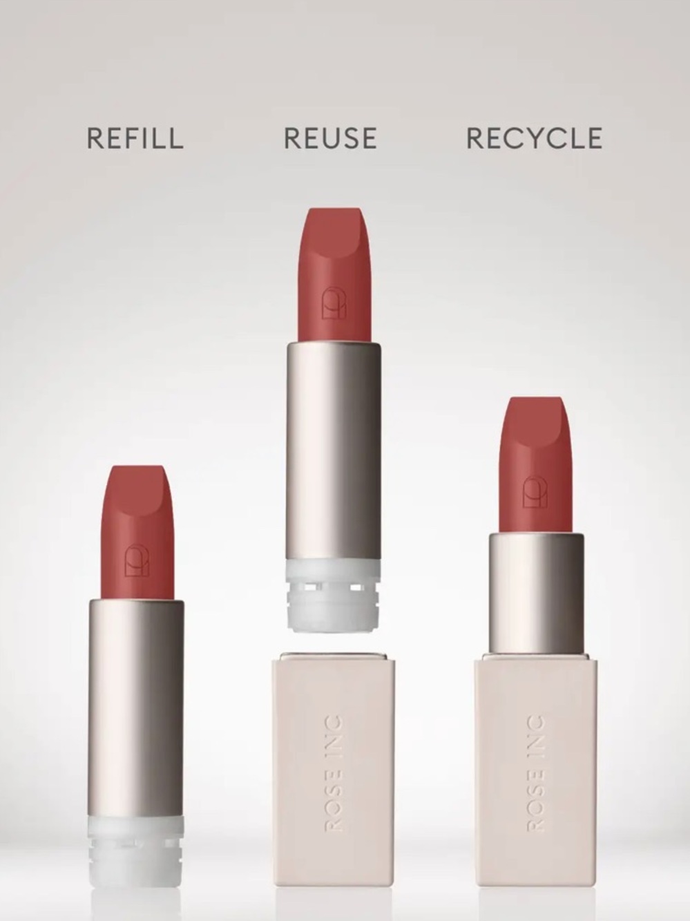 Rose Inc SATIN LIP COLOR RICH REFILLABLE LIPSTICK REFILL in ENIGMATIC 4g NEW - Picture 7 of 10
